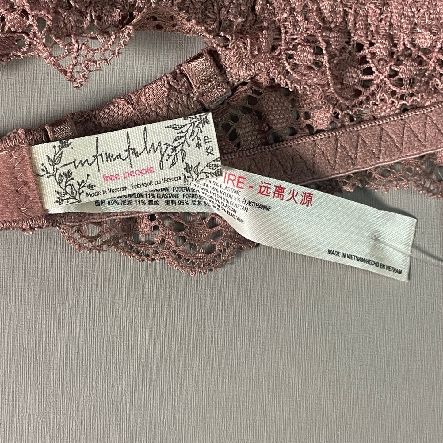 FREE PEOPLE Maya Multiway Lace Bralette Women's Sz XS Summer Sparrow OB1225473 (New)