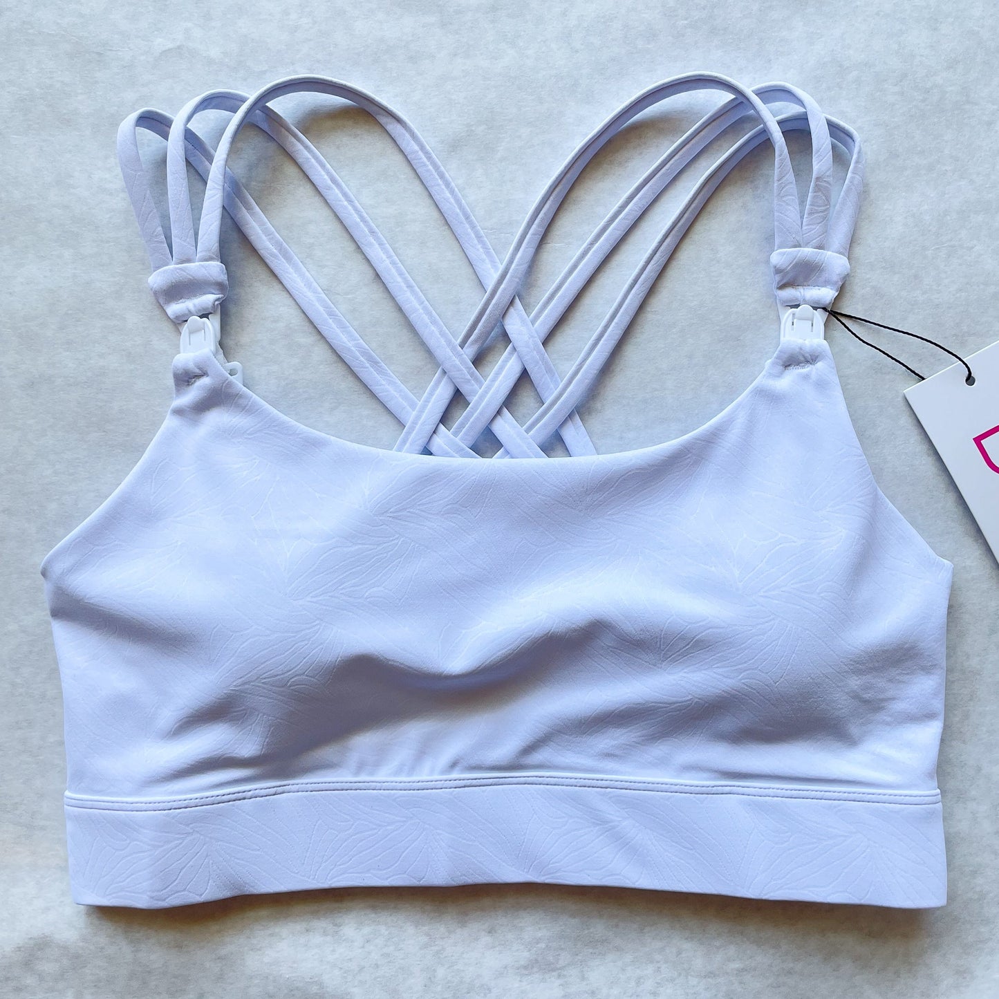 Chloé 4 Running Nursing & Pumping Sports Bra (White Magnolia)