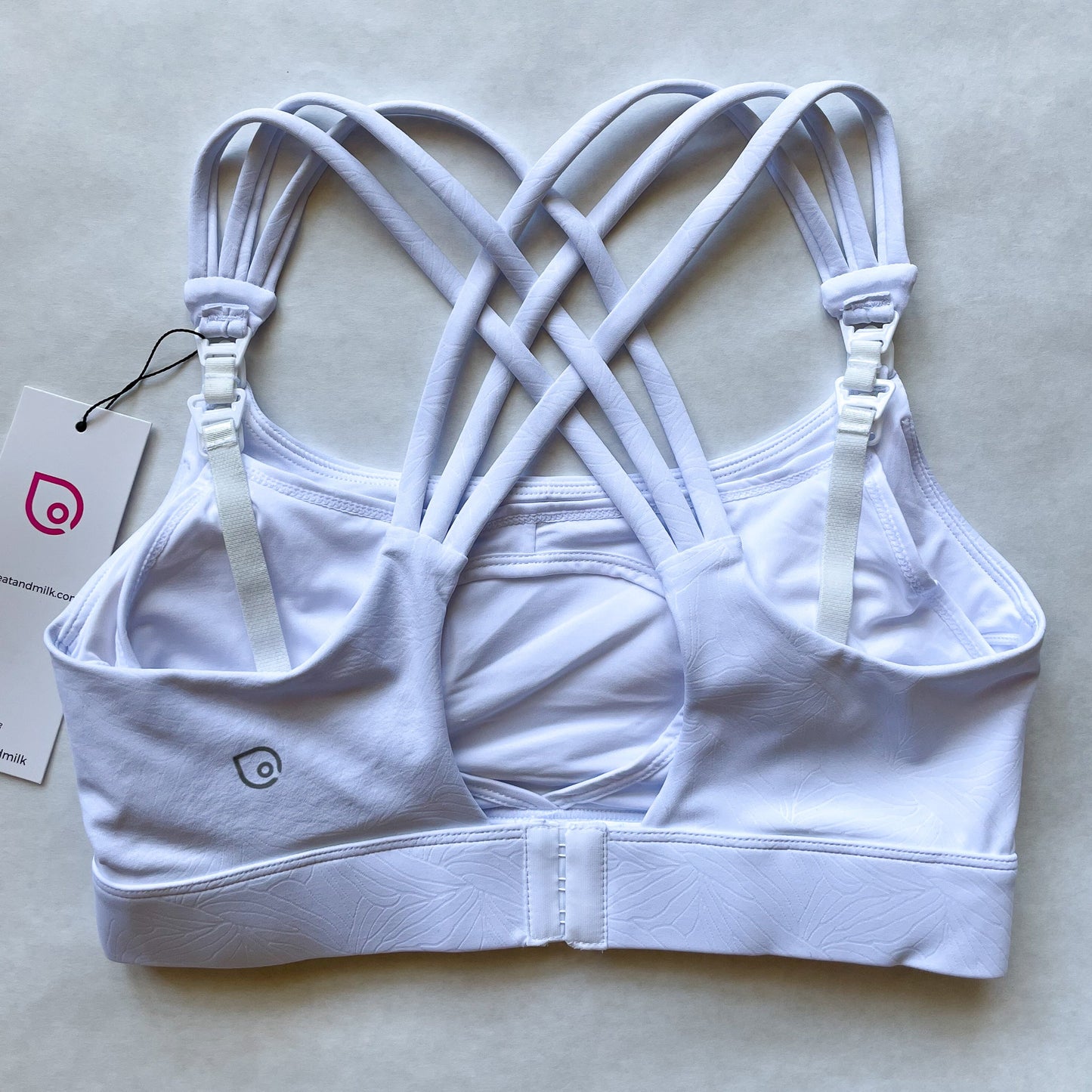 Chloé 4 Running Nursing & Pumping Sports Bra (White Magnolia)