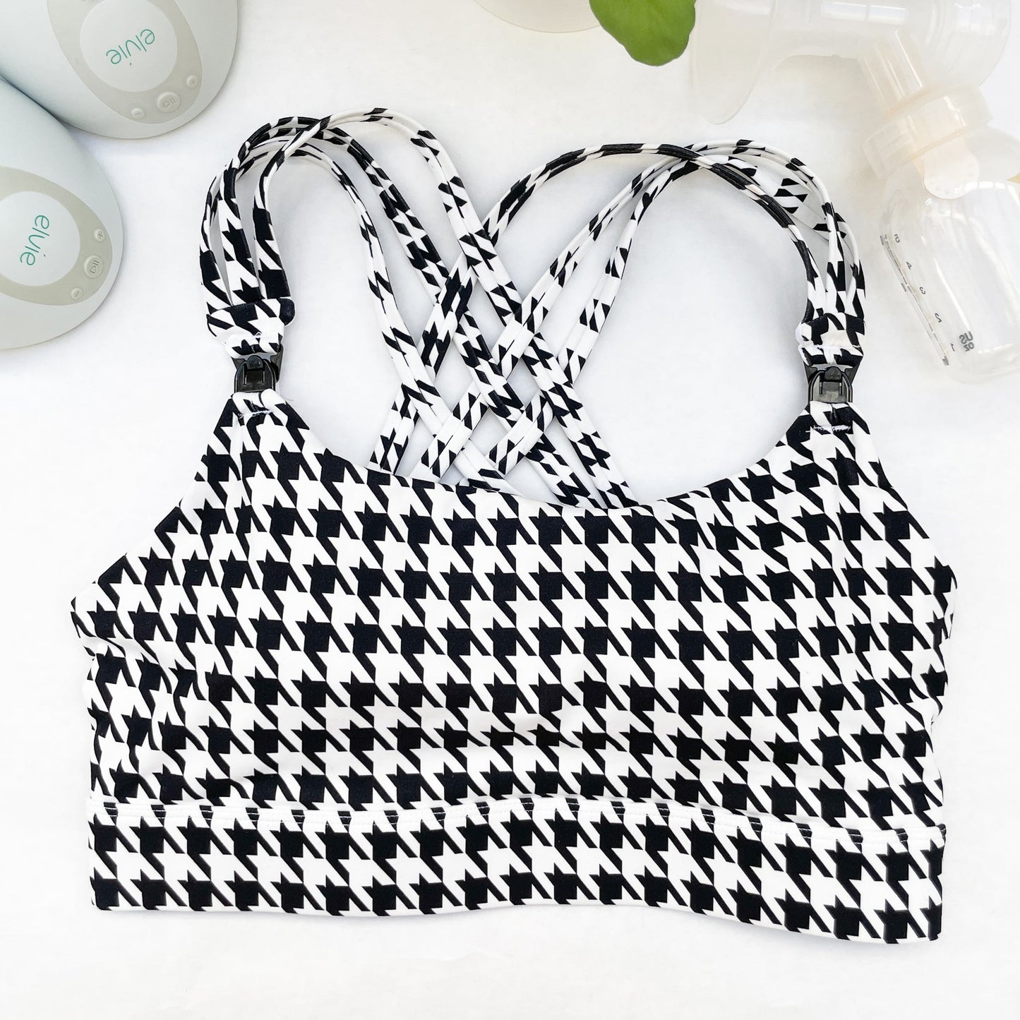 Chloé 4 Running Nursing & Pumping Sports Bra (Houndstooth)