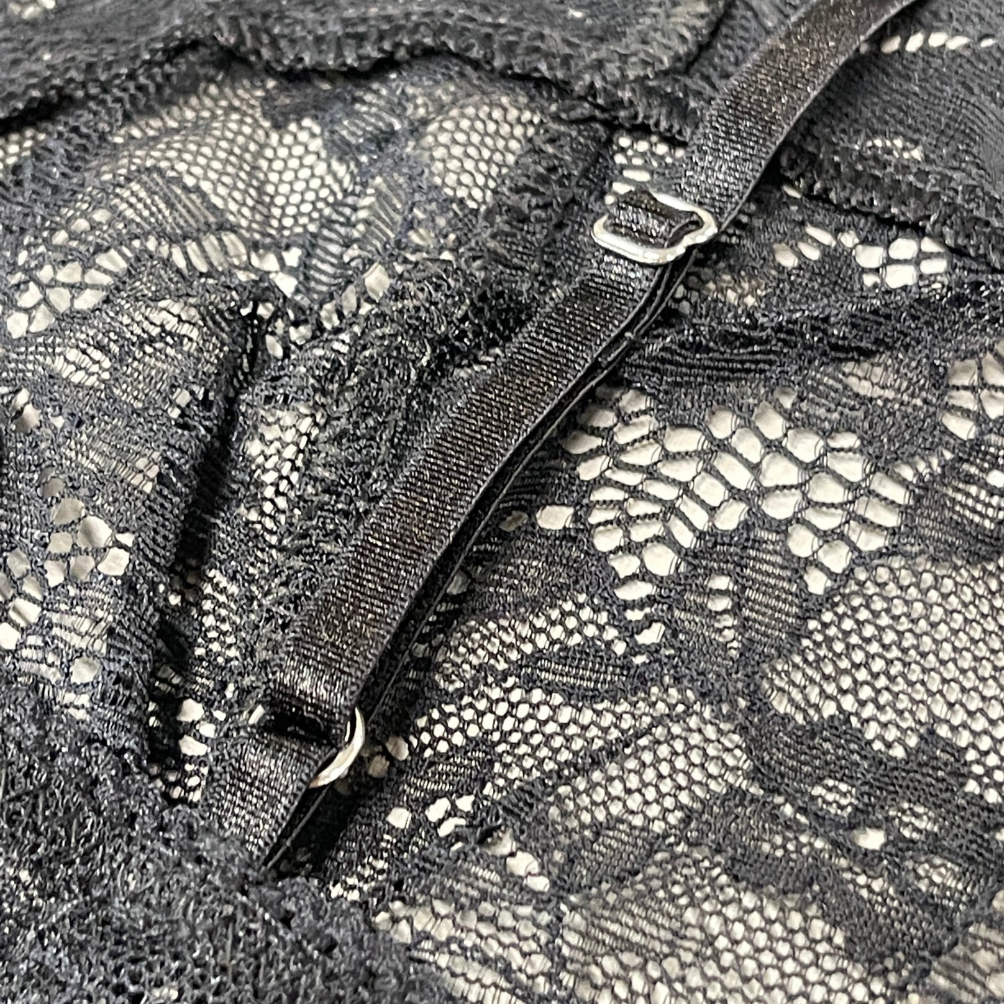 FREE PEOPLE Sheer One Touch Bodysuit Leotard Women's Sz M Black Lace OB1457989 (New)
