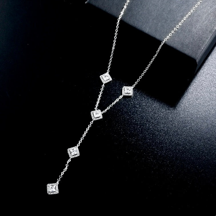 Dala - Lariat Style CZ Bridal Necklace