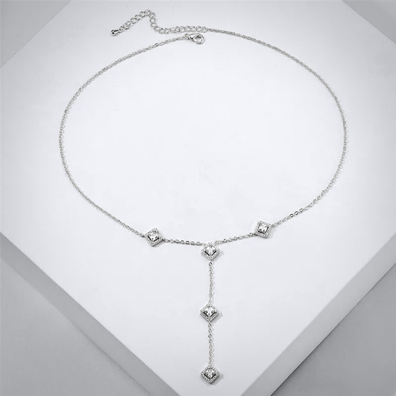 Dala - Lariat Style CZ Bridal Necklace