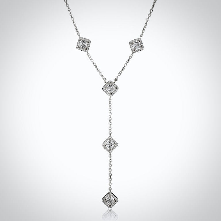Dala - Lariat Style CZ Bridal Necklace