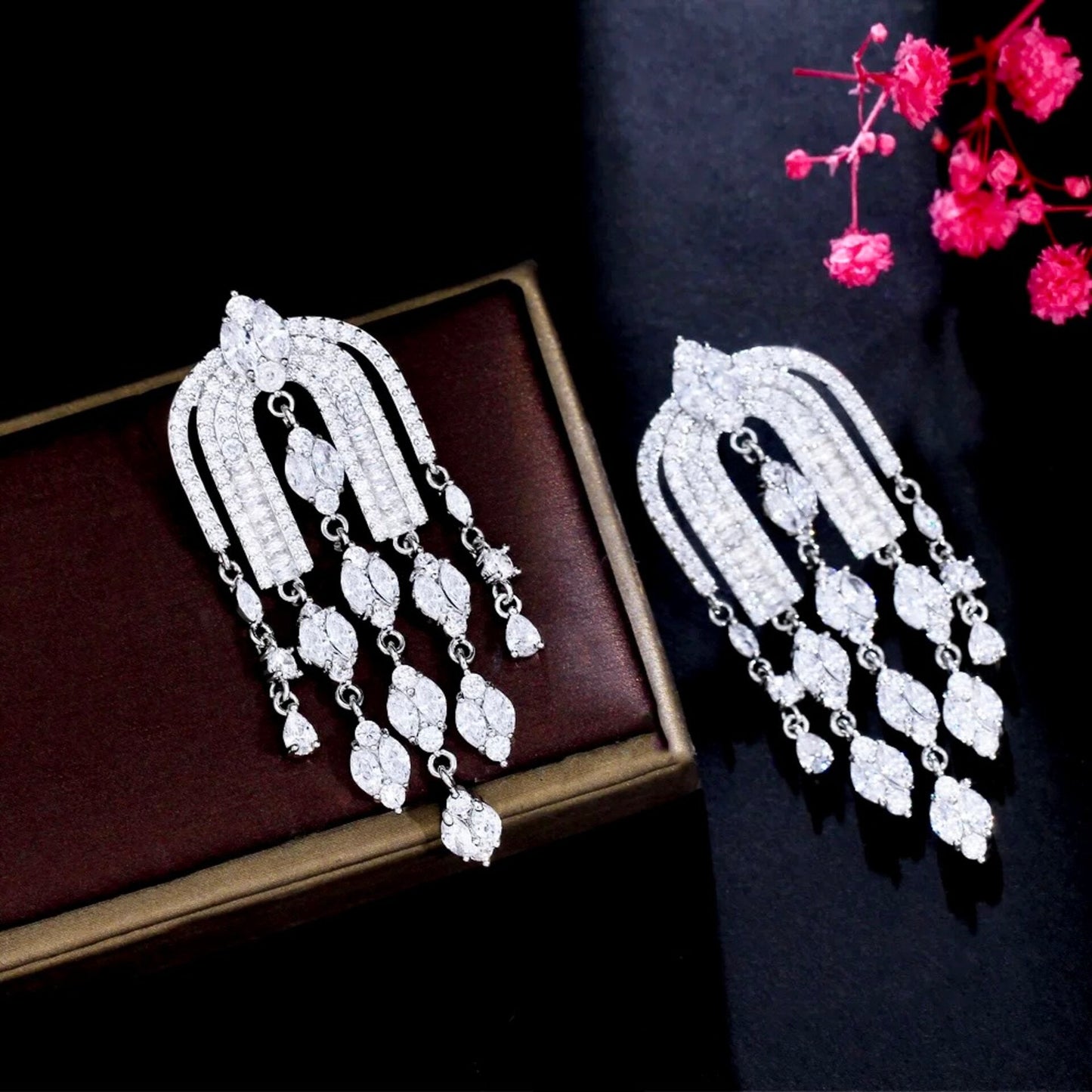 Sheena - Luxury Cubic Zirconia Bridal Earrings