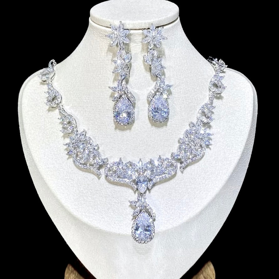 Odyssey - Silver Cubic Zirconia Bridal Jewelry Set