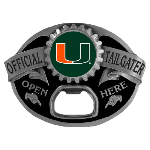 Miami Hurricanes Tailgater Belt Buckle Bottle Opener