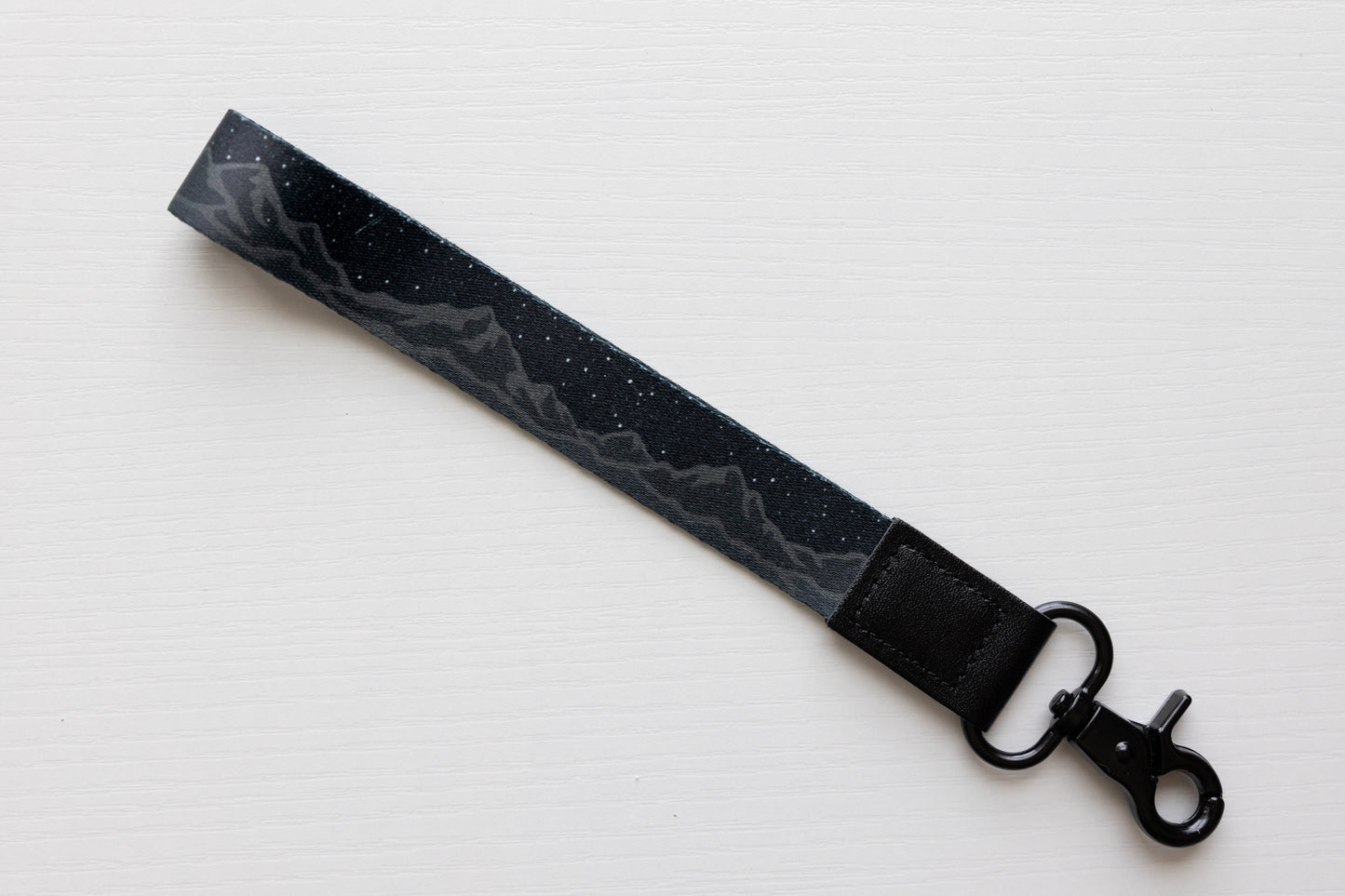 Midnight Mountain Wristlet Keychain