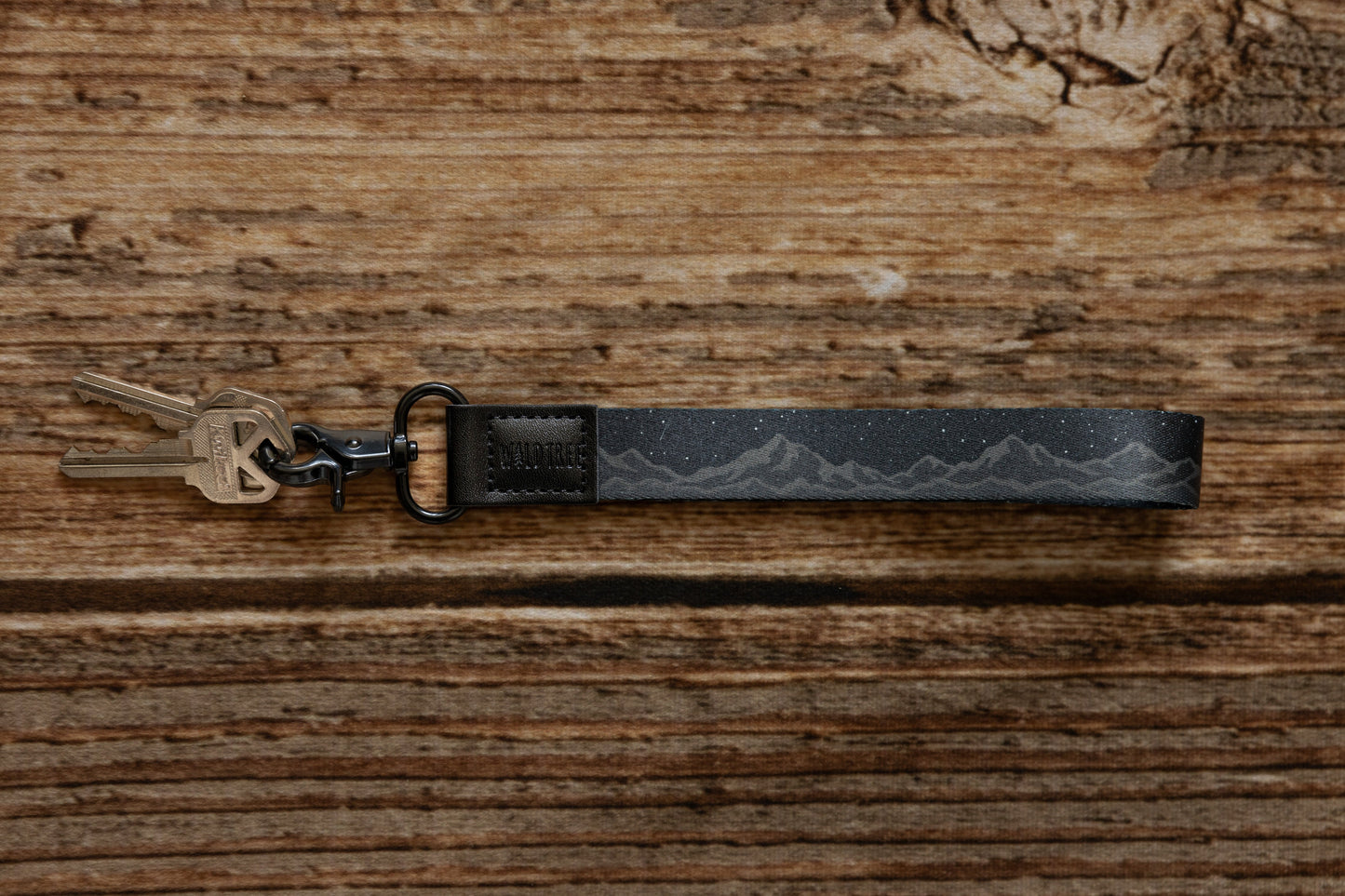 Midnight Mountain Wristlet Keychain