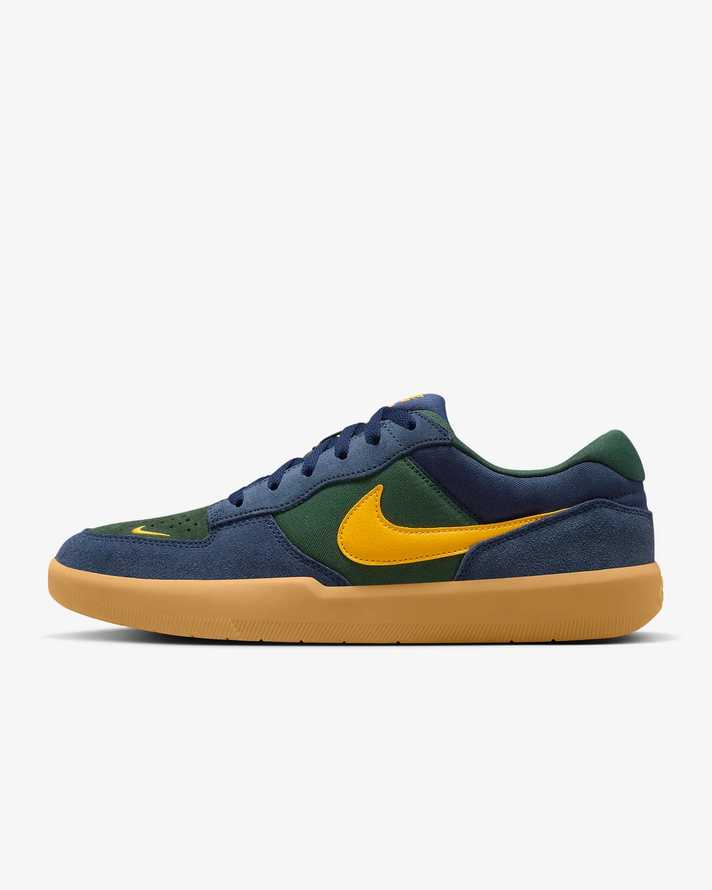 Nike SB Force 58 Midnight Navy Fir Gum Light Brown University Gold Size 10M / 11.5W NEW