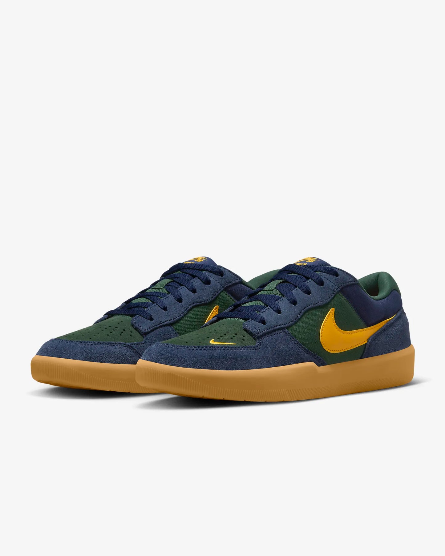 Nike SB Force 58 Midnight Navy Fir Gum Light Brown University Gold Size 10M / 11.5W NEW