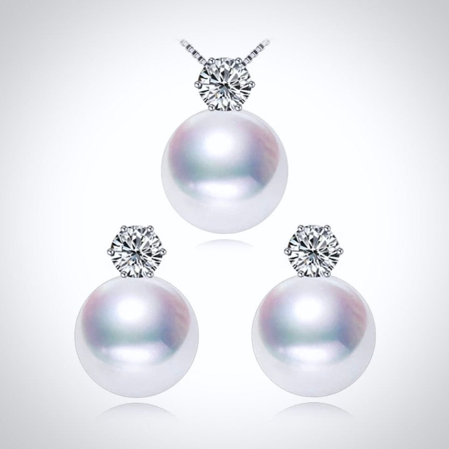 "Juniper" - Freshwater Pearl and Sterling Silver Bridal Jewelry Set
