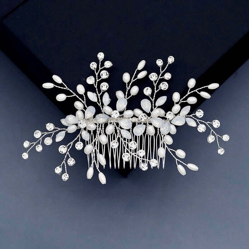 "Acacia" - Opal and Pearl Bridal Hair Comb