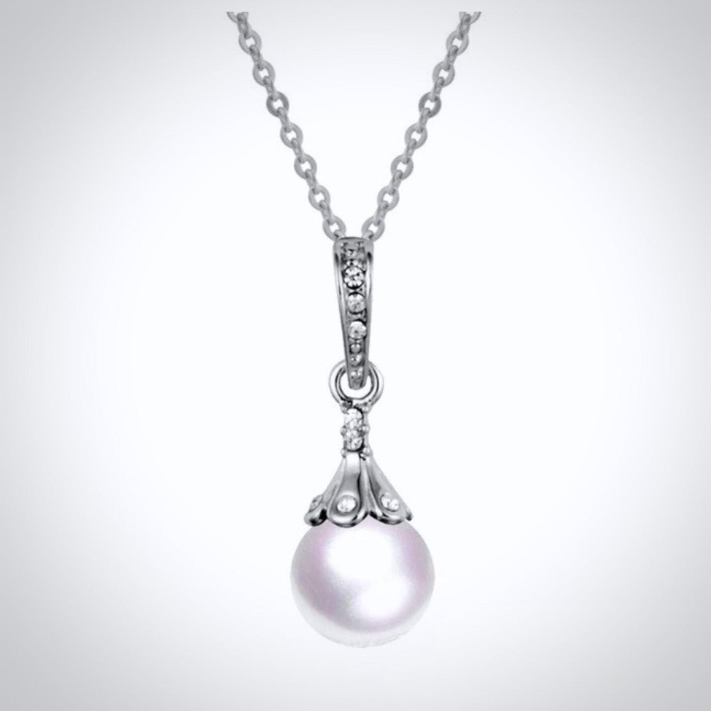 "Allison" - Pearl and Cubic Zirconia Jewelry Set