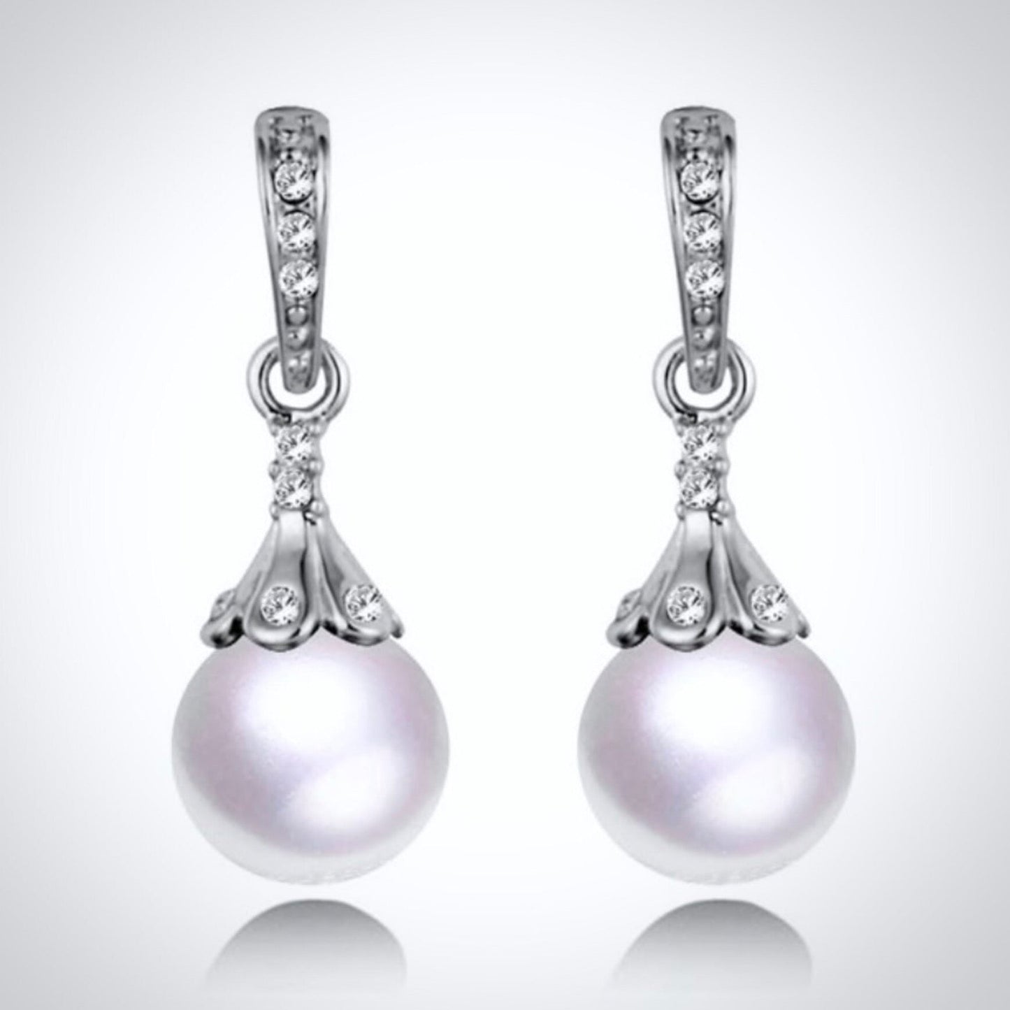 "Allison" - Pearl and Cubic Zirconia Jewelry Set