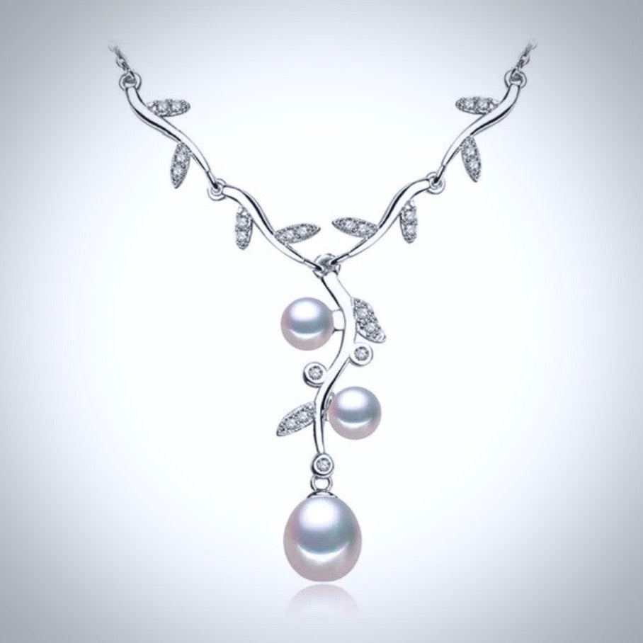 "Doreen" - Sterling Silver and Natural Pearl Bridal Jewelry Set