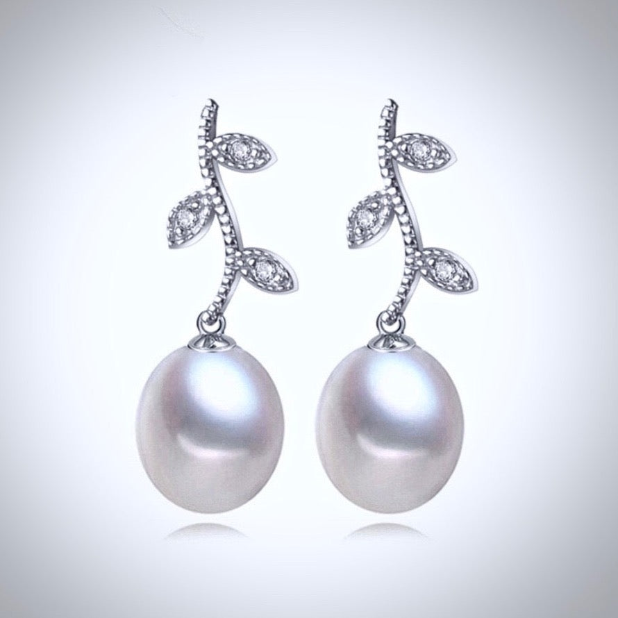 "Doreen" - Sterling Silver and Natural Pearl Bridal Jewelry Set