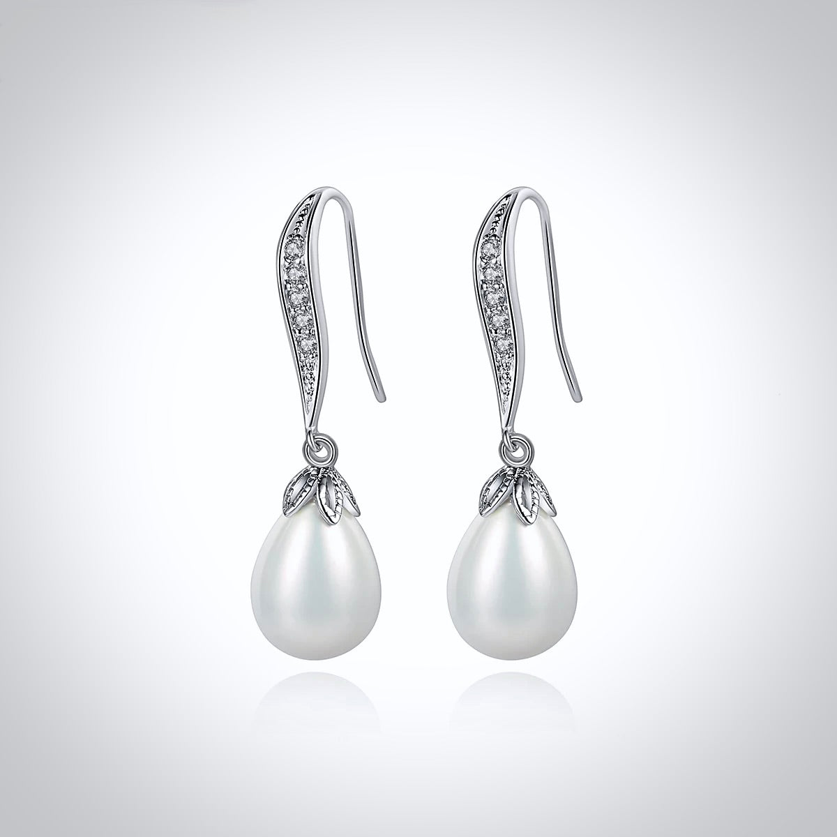 "Nevaeh" - Pearl and Cubic Zirconia Bridal Jewelry Set