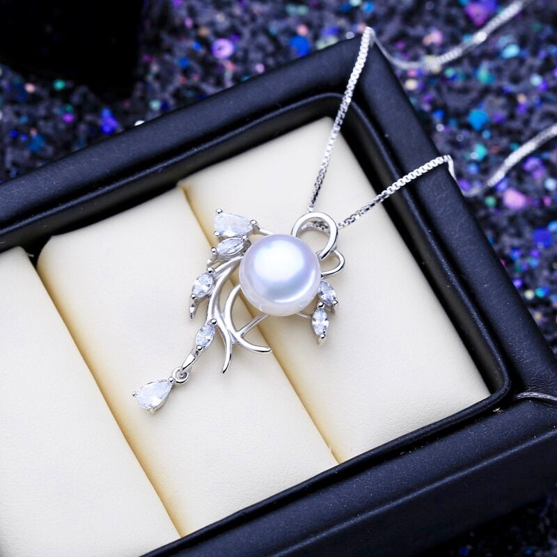 "Casablanca" - Freshwater Pearl and Sterling Silver Bridal Necklace
