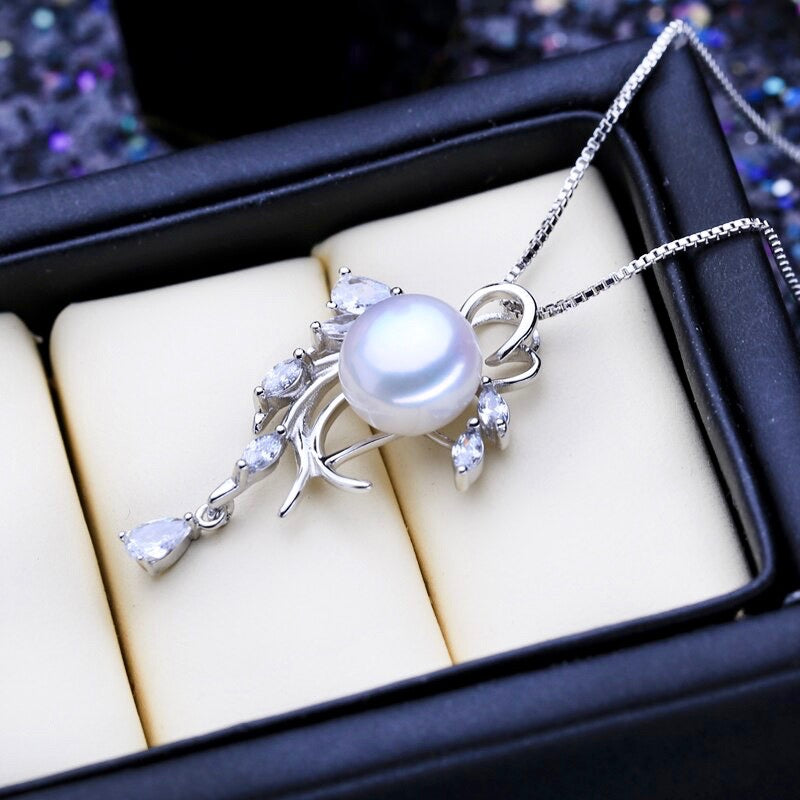 "Casablanca" - Freshwater Pearl and Sterling Silver Bridal Necklace