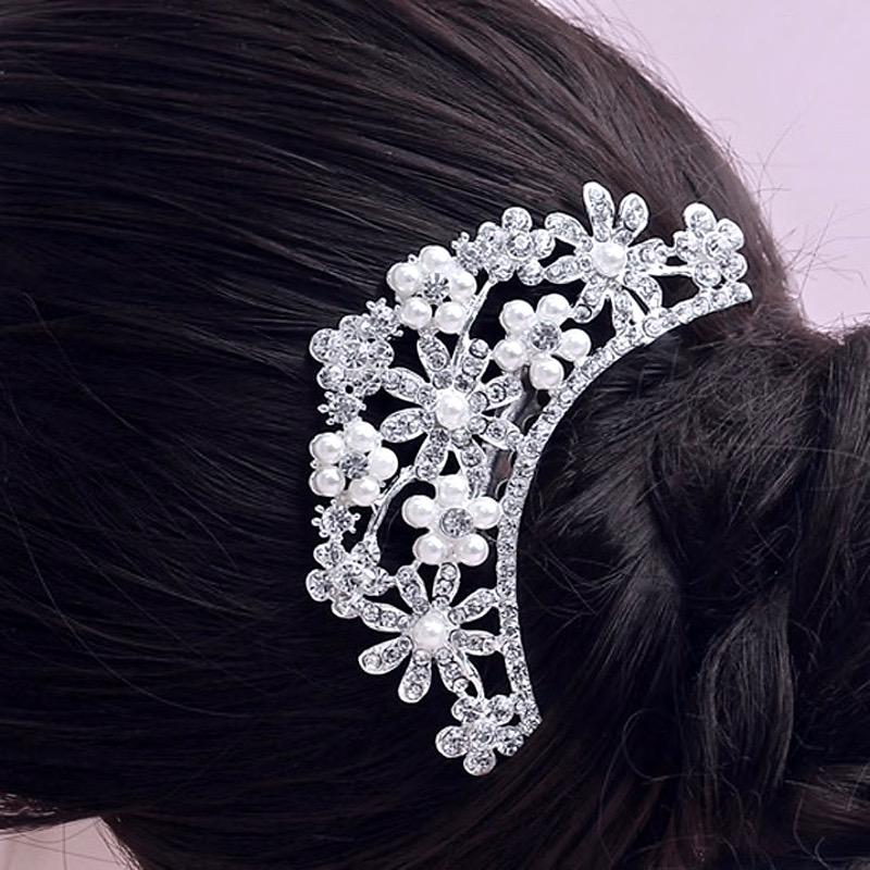 "Jacqueline" - Pearl and Crystal Bridal Hair Comb