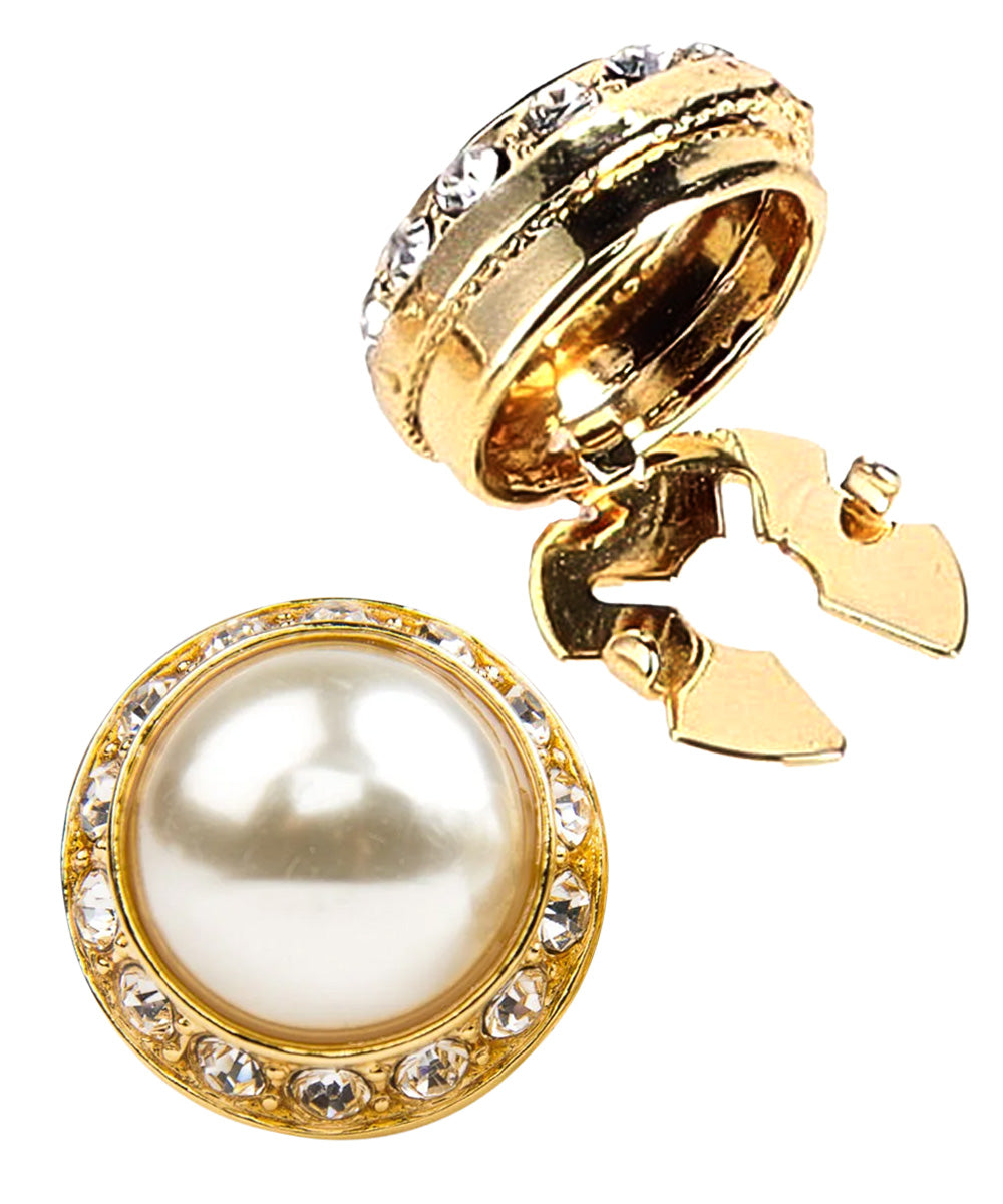 Vittorio Vico Men's Crystal Colorstone Button Cover