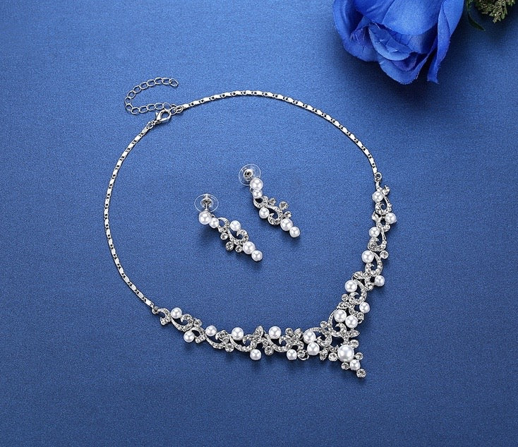 Graciela - Pearl and Crystal Bridal Jewelry Set