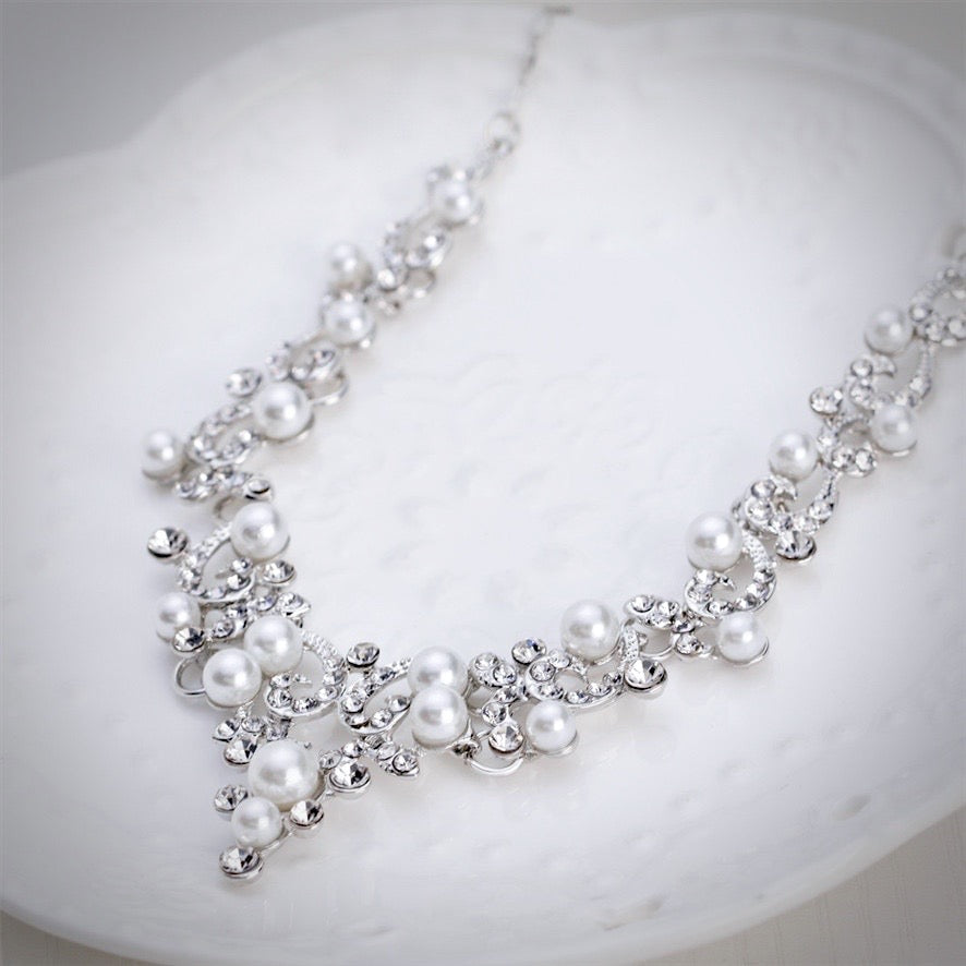 Graciela - Pearl and Crystal Bridal Jewelry Set