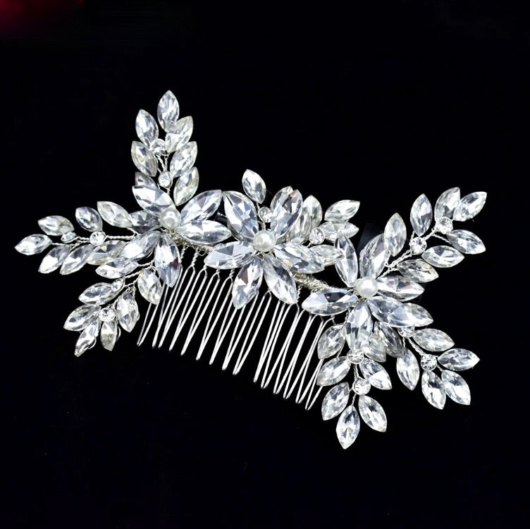 "Augustine" - Pearl and Crystal Bridal Hair Comb
