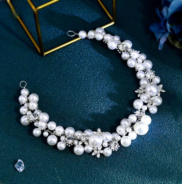 Saga - Pearl and Crystal Bridal Headband