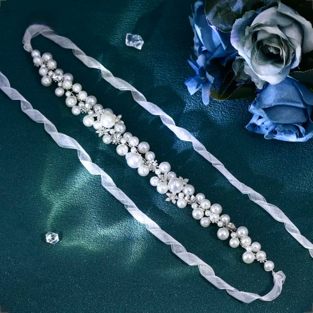 Saga - Pearl and Crystal Bridal Headband