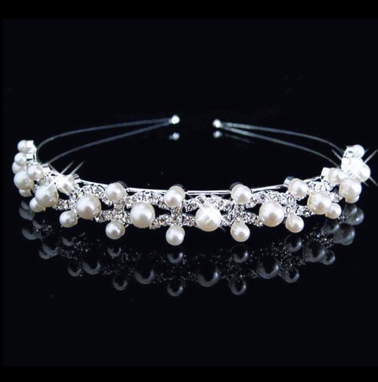 "Faye" - Pearl and Crystal Bridal Headband