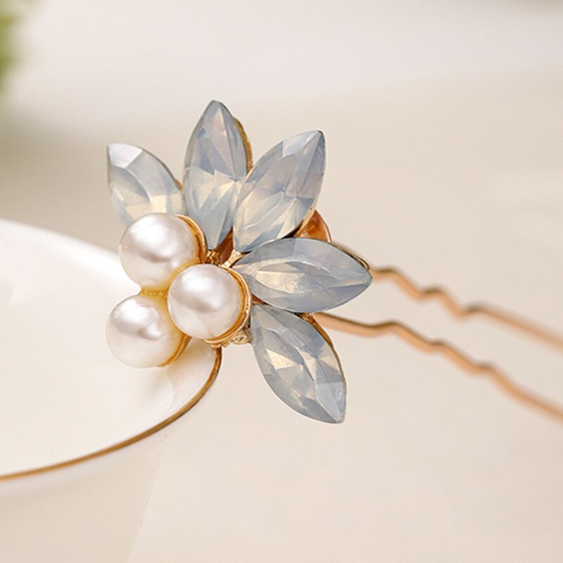 Carlyn - Pearl and Opal Bridal Hair Pins