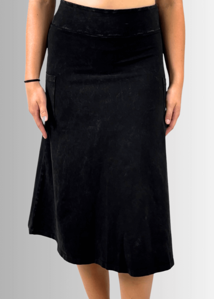 Alyssa Very Versatile Cotton Skirt Light Denim