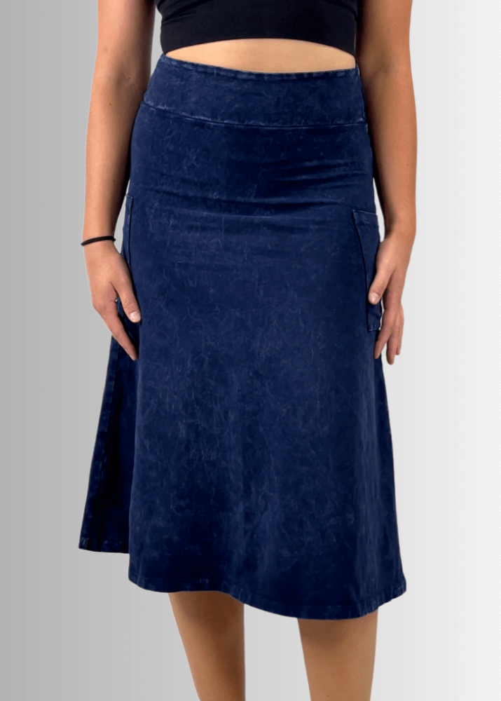 Alyssa Very Versatile Cotton Skirt Light Denim