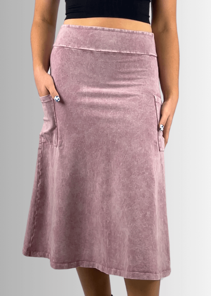 Alyssa Very Versatile Cotton Skirt Light Denim