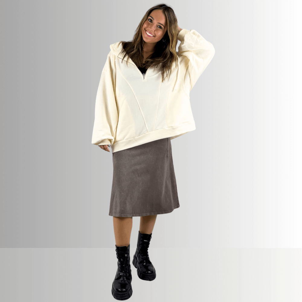 Alyssa Very Versatile Cotton Skirt Light Denim