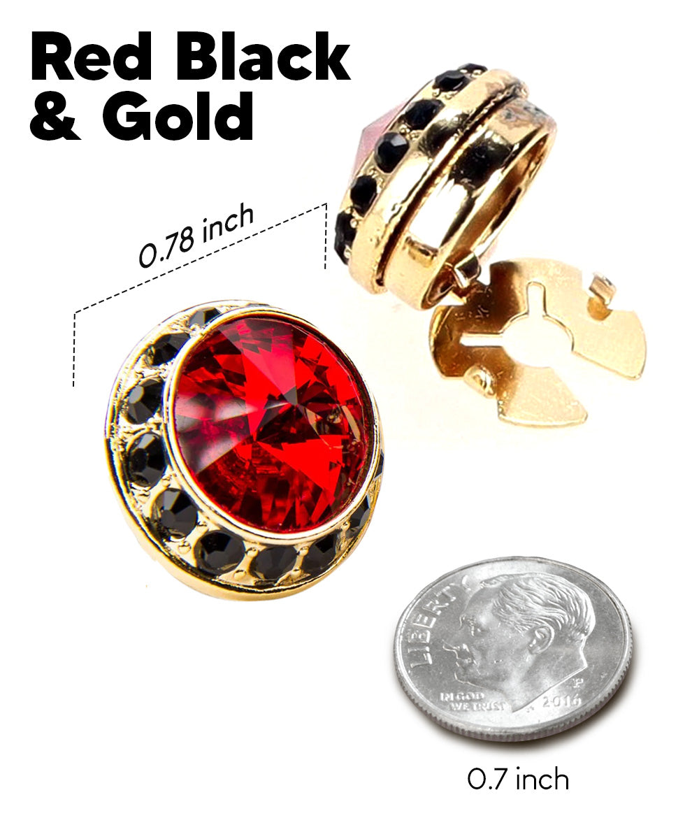 Vittorio Vico Men's Crystal Colorstone Button Cover