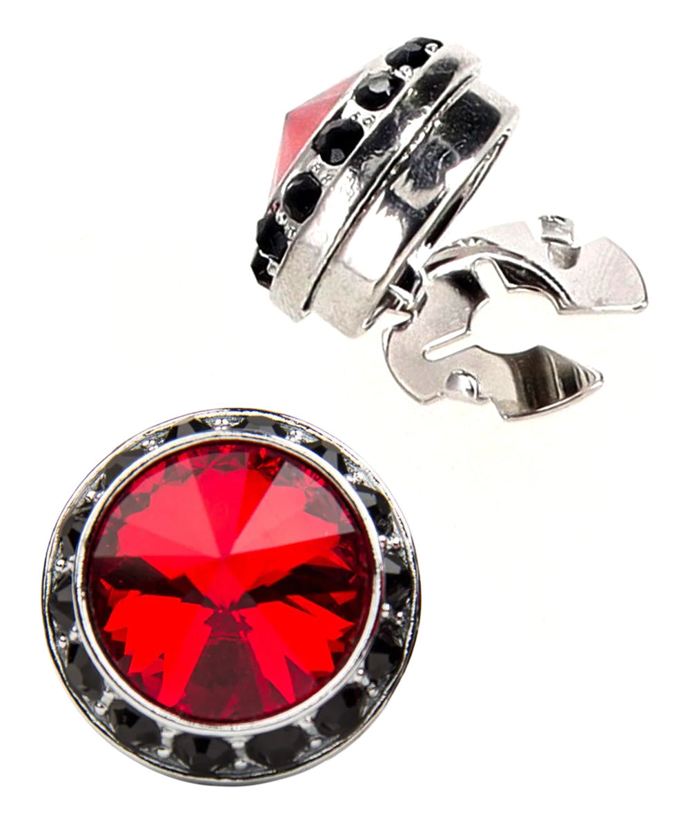 Vittorio Vico Men's Crystal Colorstone Button Cover