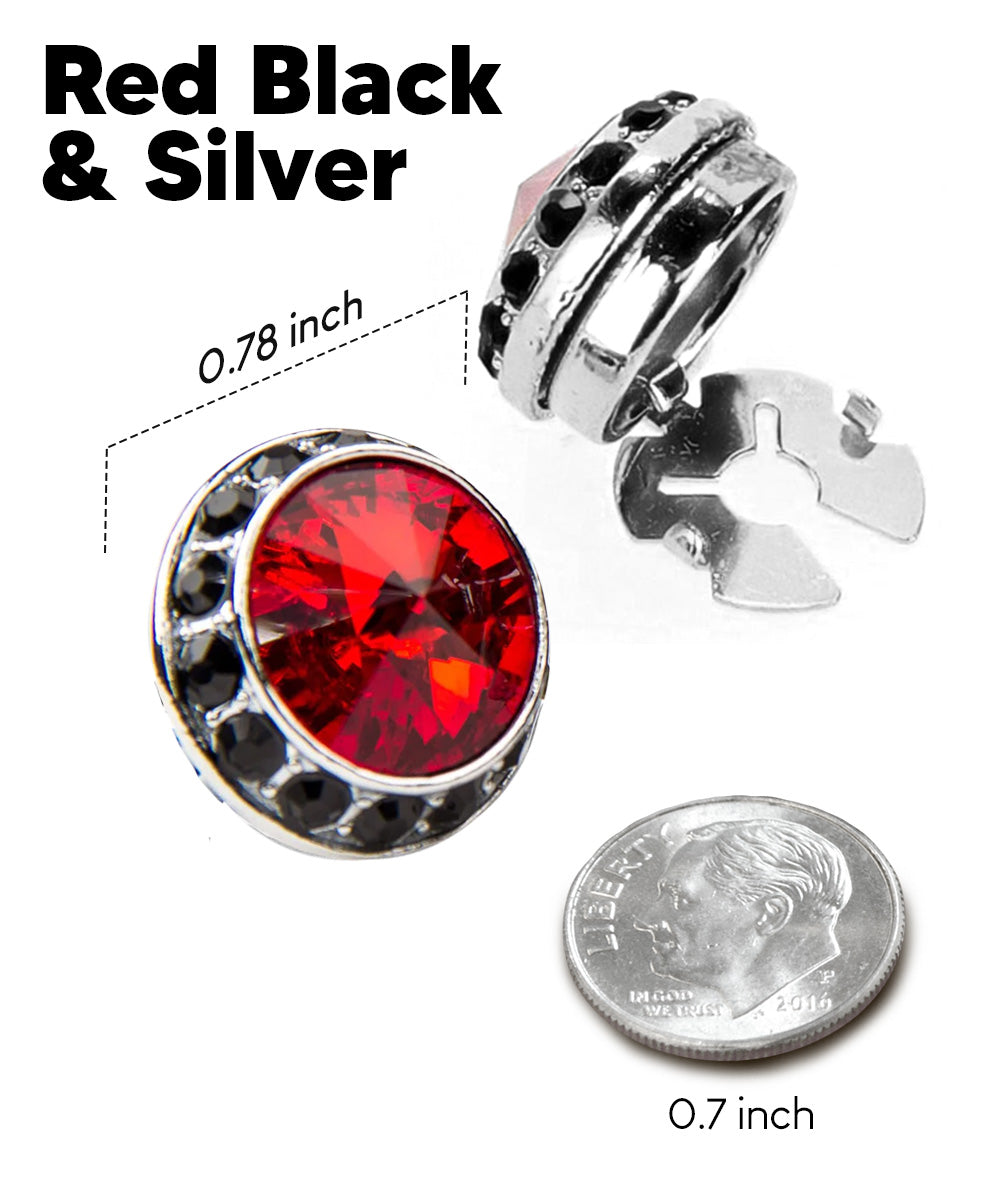 Vittorio Vico Men's Crystal Colorstone Button Cover