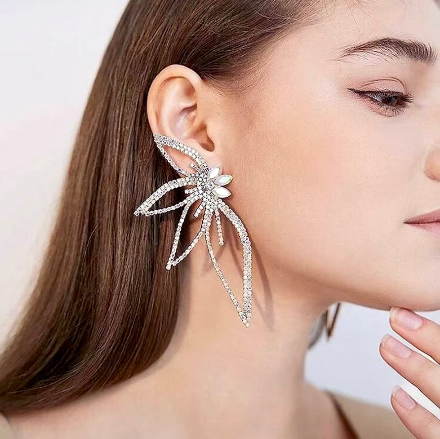Kalyn - Rhinestone Bridal Earrings