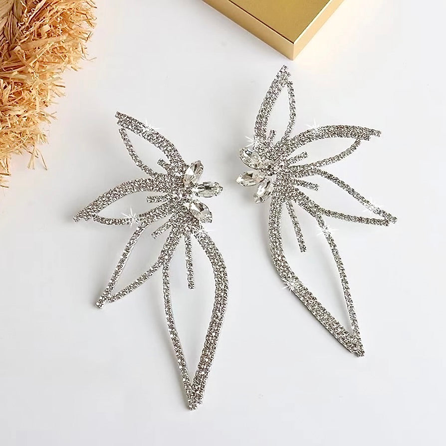 Kalyn - Rhinestone Bridal Earrings