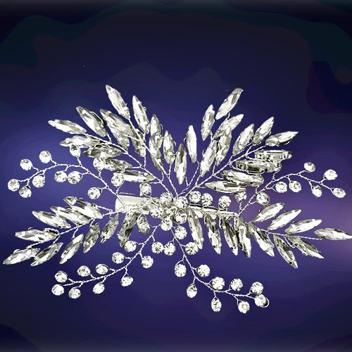 Myah - Crystal Bridal Hair Clip - Available in Silver, Rose Gold and Yellow Gold