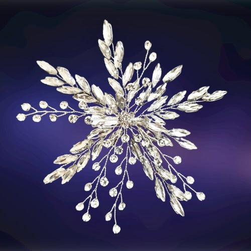 Myah - Crystal Bridal Hair Clip - Available in Silver, Rose Gold and Yellow Gold