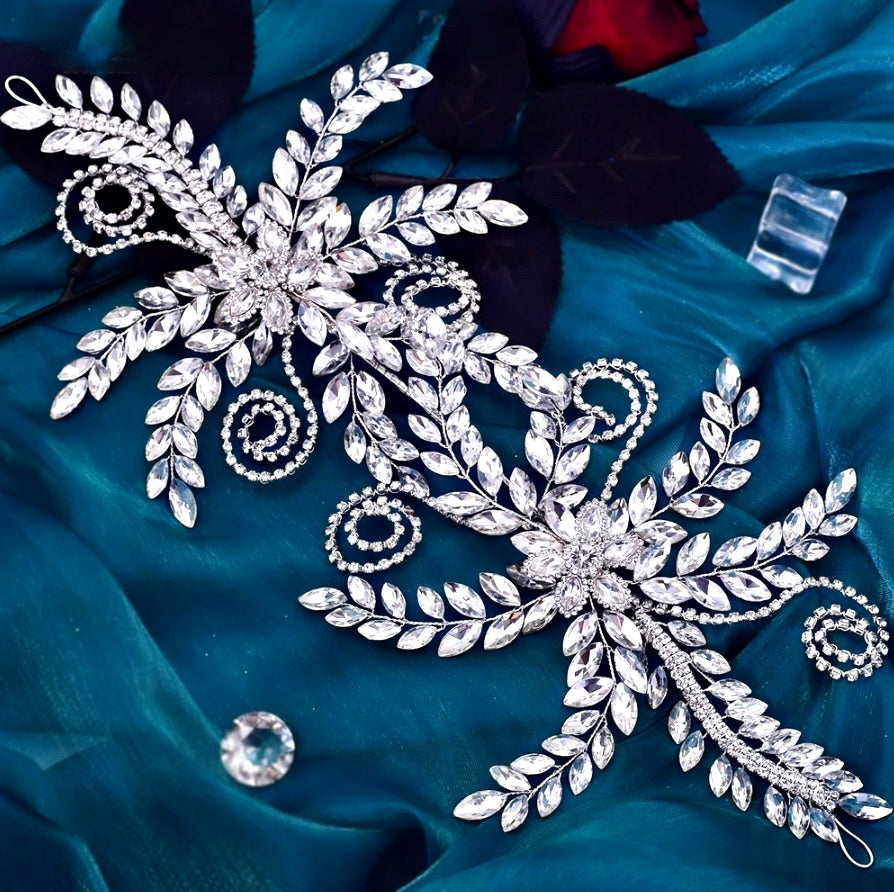 Rivera - Silver Crystal Bridal Headdress