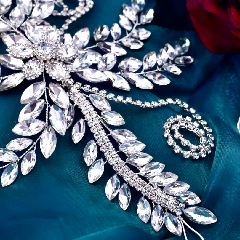 Rivera - Silver Crystal Bridal Headdress