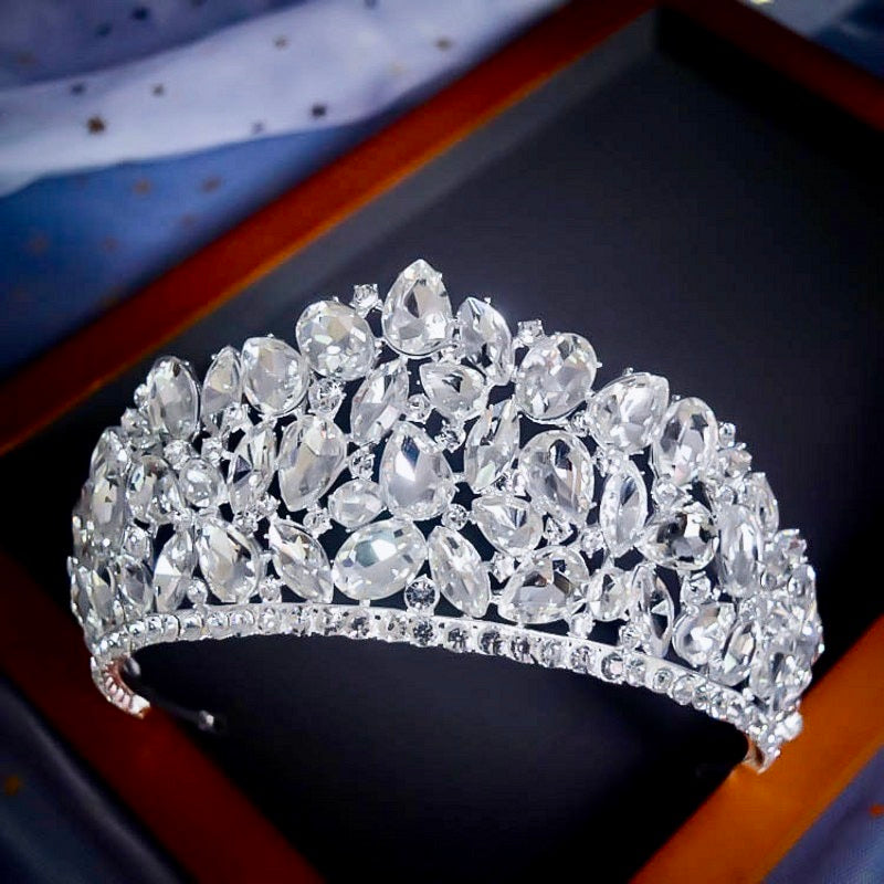 Gentiana - Silver Wedding Rhinestone Tiara