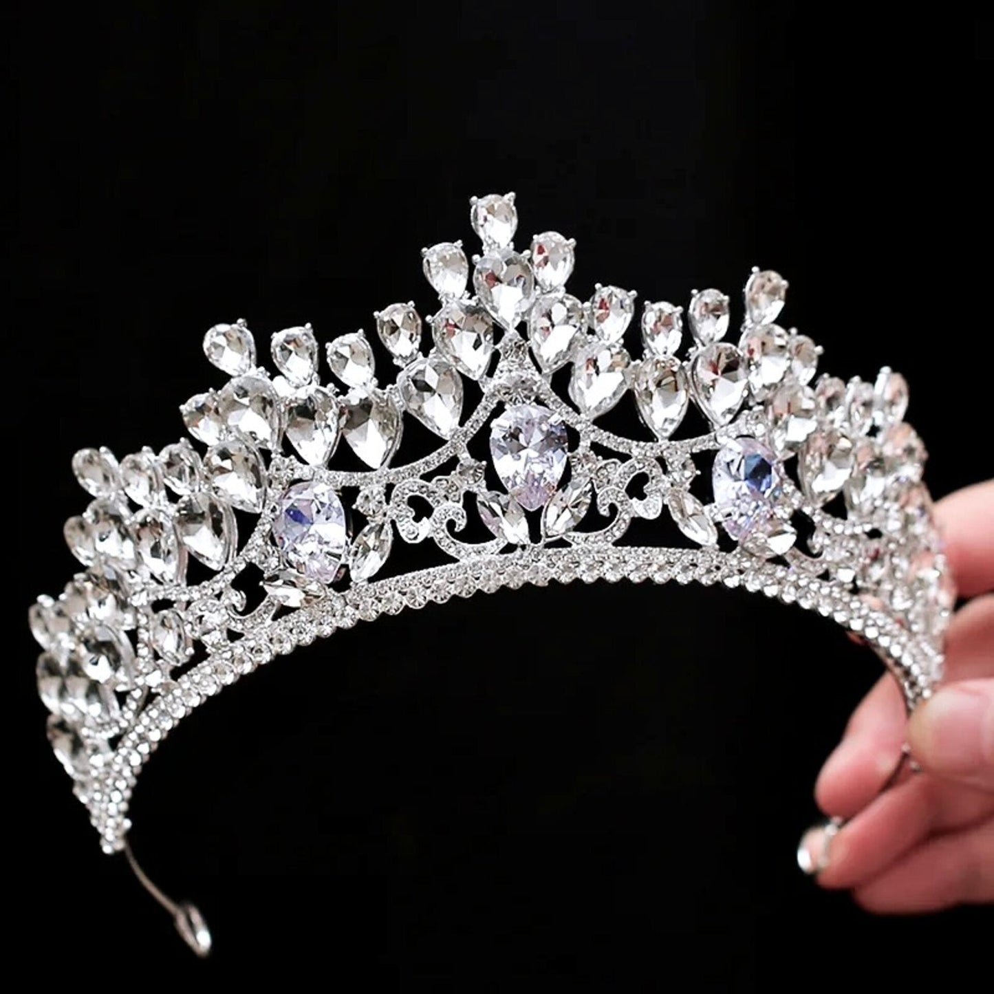 Ardyn - Silver Wedding Rhinestone Tiara
