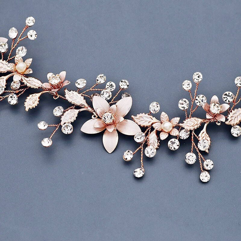 Maribel - Bohemian Rose Gold Bridal Belt/Sash