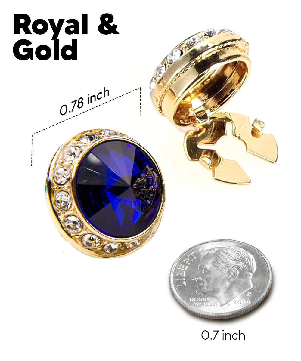 Vittorio Vico Men's Crystal Colorstone Button Cover